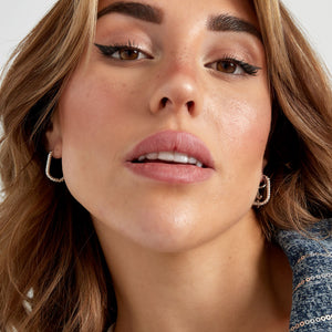 earrings ribbed elongated