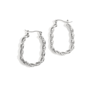 Twisted Sparkle Hoop earrings