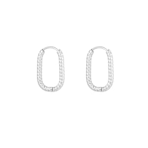 earrings ribbed elongated