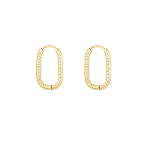 earrings ribbed elongated