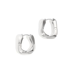 Stainless Steel Hoop Earrings rectangle Casual Daily Simple Series Women's jewelry