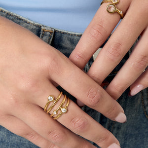 Stainless Steel Statement Rings lines Casual Daily Simple Series Women's jewelry