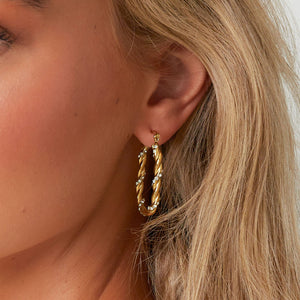 Twisted Sparkle Hoop earrings