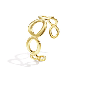Chunky bangle with organic circles
