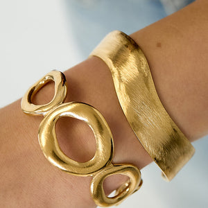 Stainless Steel Cuff Bracelets irregular shape Casual Daily Simple Series Women's jewelry