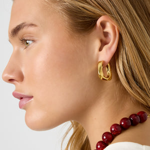 Stainless Steel Hoop Earrings rectangle Casual Daily Simple Series Women's jewelry