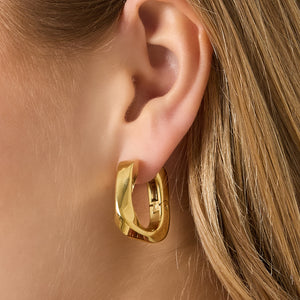 Stainless Steel Hoop Earrings rectangle Casual Daily Simple Series Women's jewelry